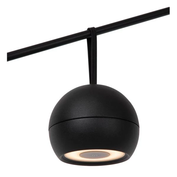 Lucide LUNEX - Oplaadbare Wandlamp Binnen/Buiten - Accu/Batterij - LED Dimb. - 1x2W 3000K - IP54 - Magnetisch - Zwart - detail 3